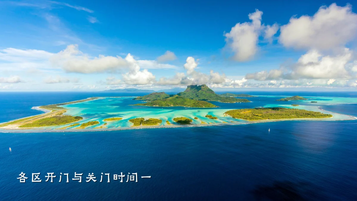 各区开门与关门时间一