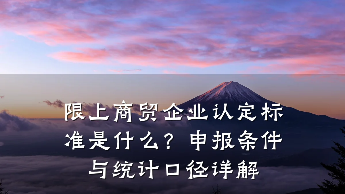 限上商贸企业认定标准是什么？申报条件与统计口径详解