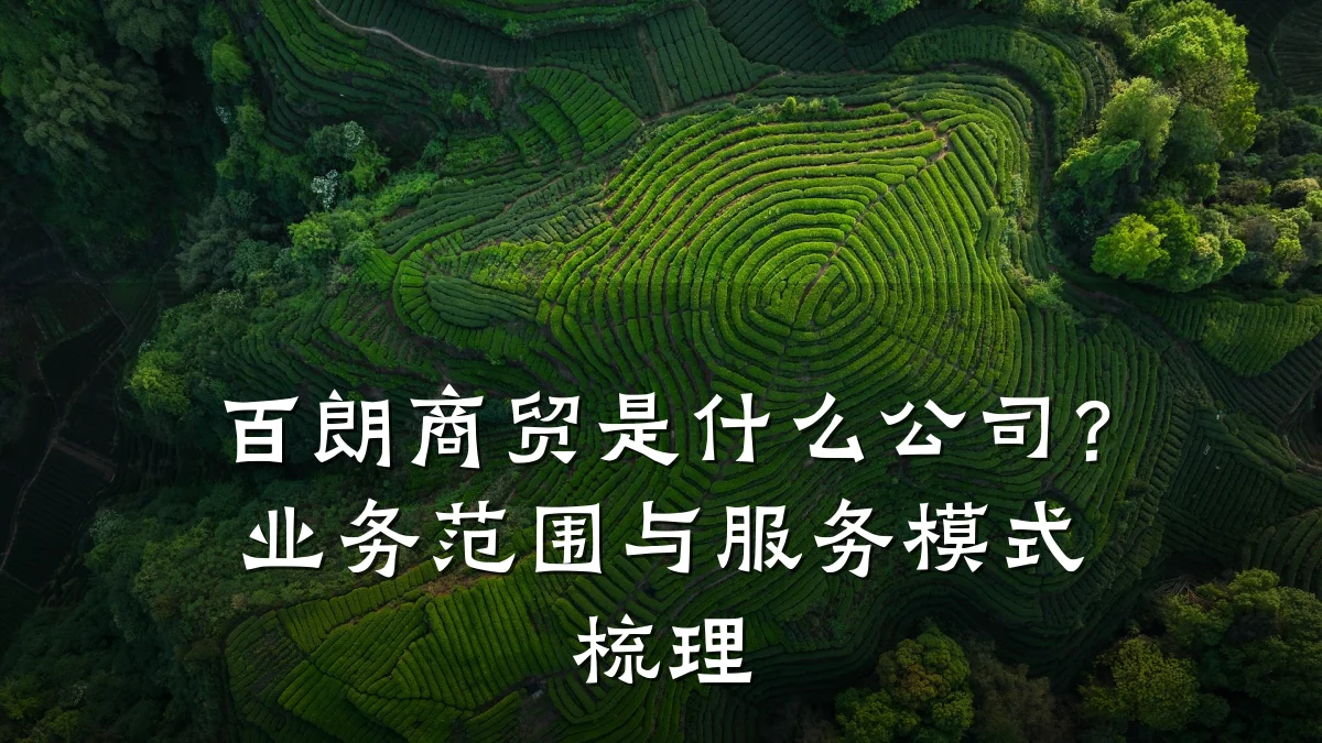 百朗商贸是什么公司?业务范围与服务模式梳理