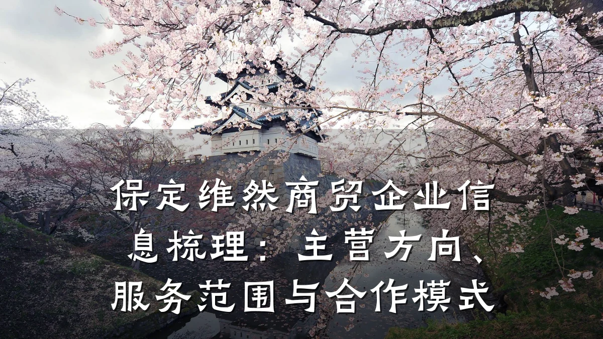 保定维然商贸企业信息梳理:主营方向、服务范围与合作模式