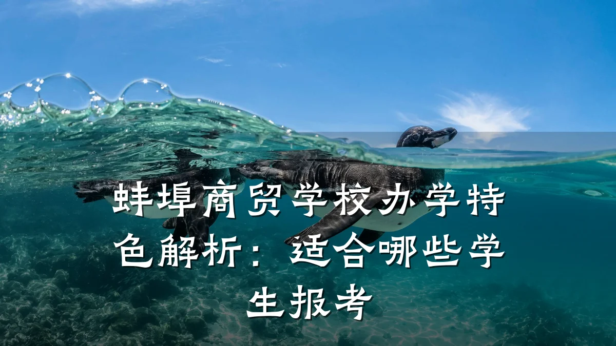 蚌埠商贸学校办学特色解析:适合哪些学生报考
