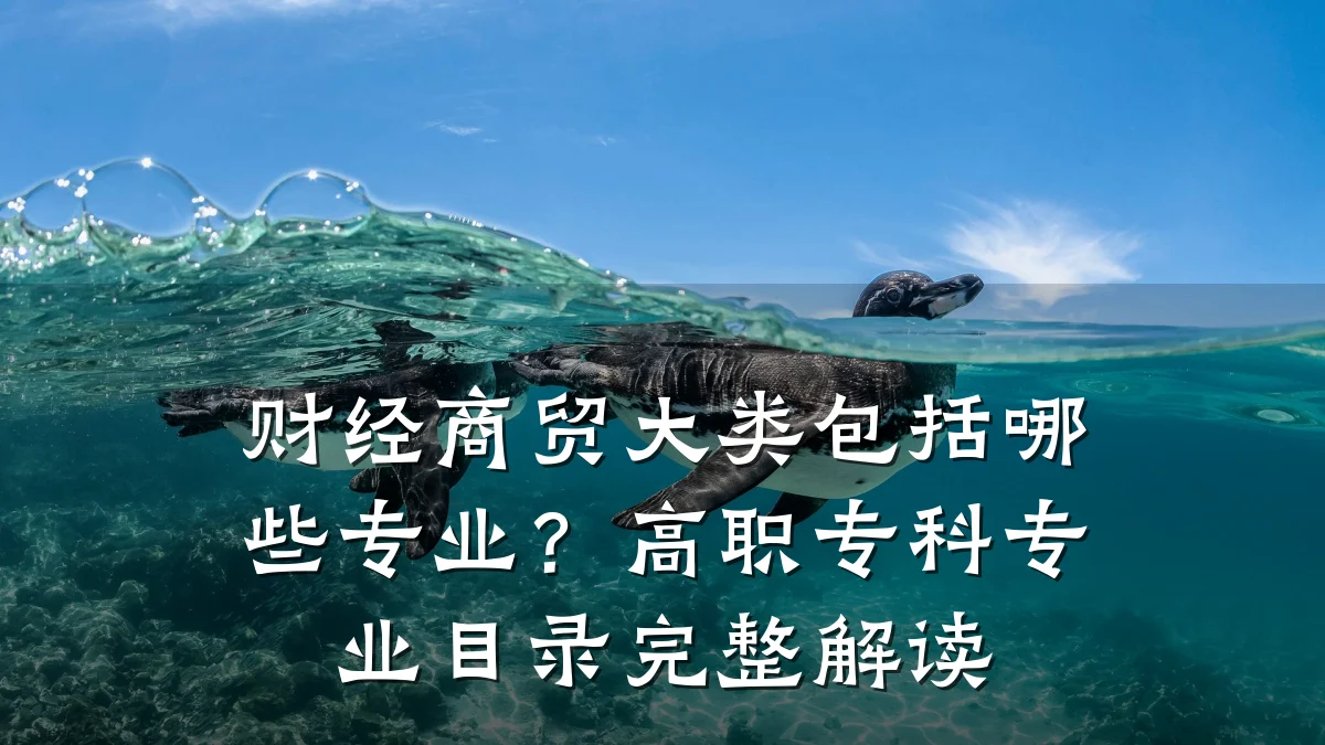 财经商贸大类包括哪些专业?高职专科专业目录完整解读