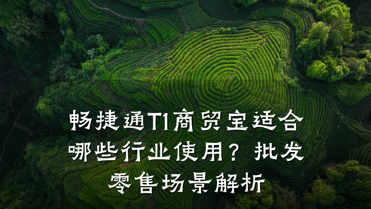 畅捷通T1商贸宝适合哪些行业使用?批发零售场景解析