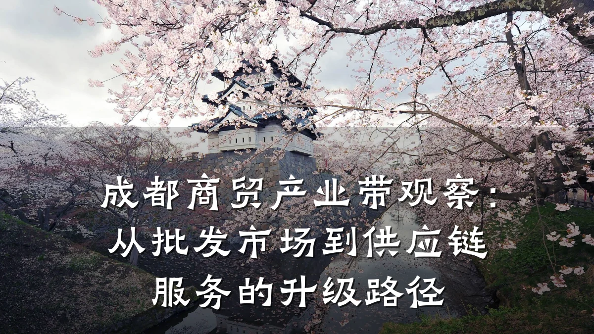 成都商贸产业带观察:从批发市场到供应链服务的升级路径