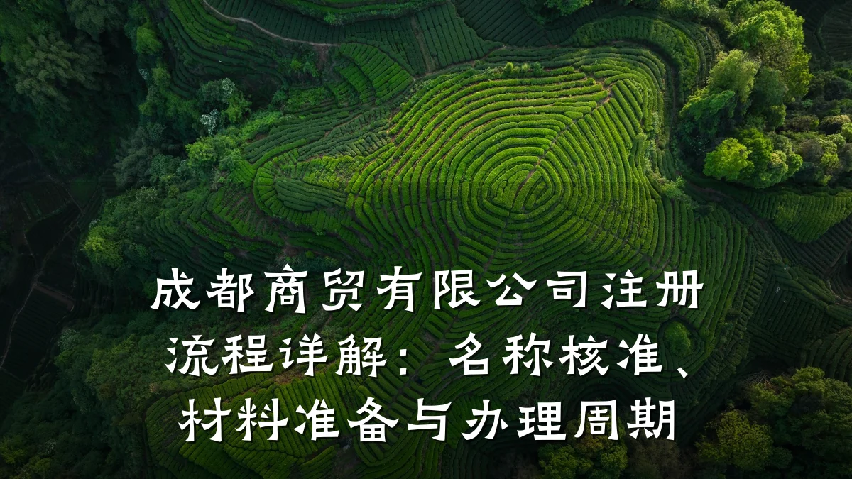 成都商贸有限公司注册流程详解:名称核准、材料准备与办理周期