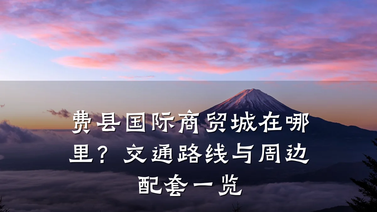 费县国际商贸城在哪里?交通路线与周边配套一览
