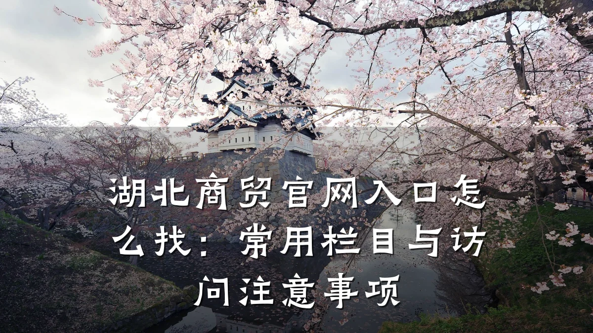 湖北商贸官网入口怎么找:常用栏目与访问注意事项