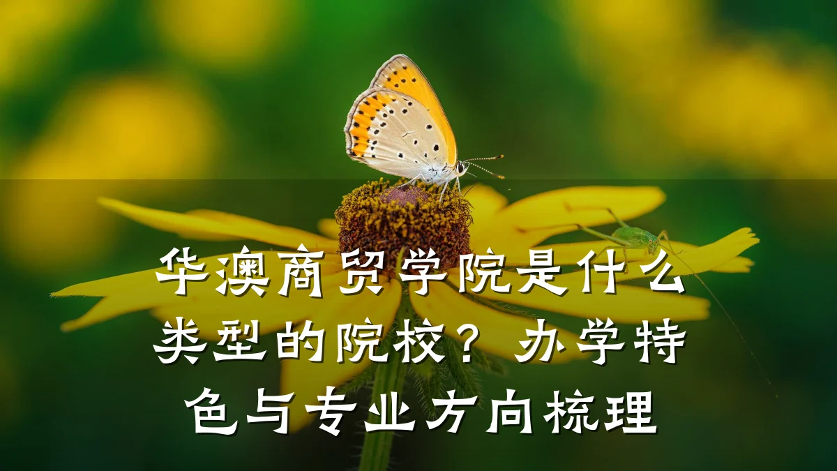 华澳商贸学院是什么类型的院校?办学特色与专业方向梳理