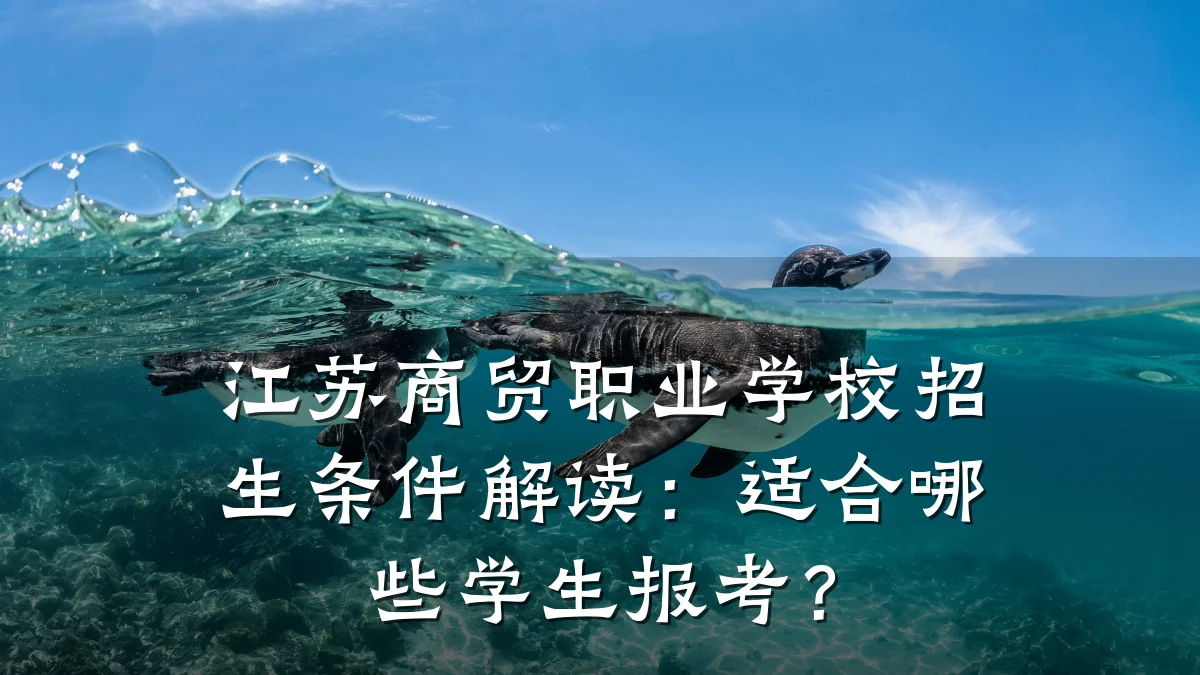 江苏商贸职业学校招生条件解读：适合哪些学生报考？