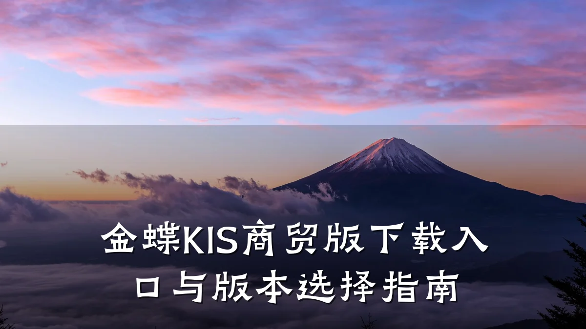 金蝶KIS商贸版下载入口与版本选择指南