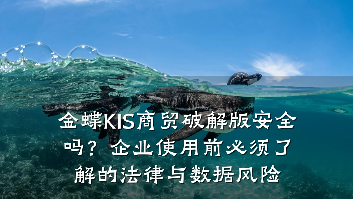 金蝶KIS商贸破解版安全吗？企业使用前必须了解的法律与数据风险