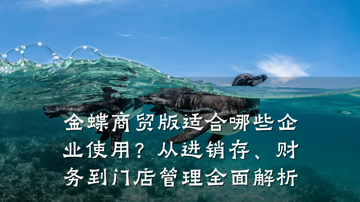 金蝶商贸版适合哪些企业使用?从进销存、财务到门店管理全面解析