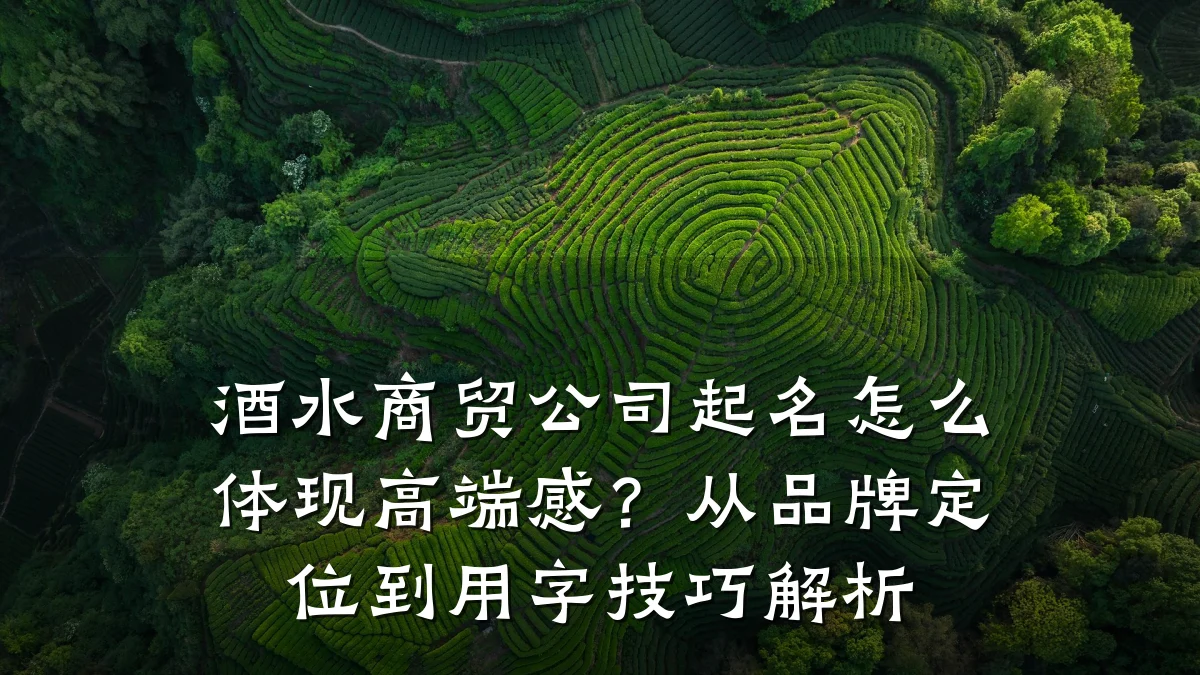 酒水商贸公司起名怎么体现高端感?从品牌定位到用字技巧解析