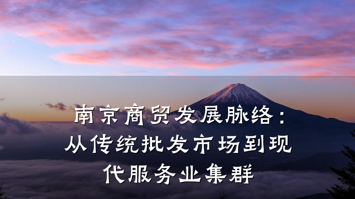 南京商贸发展脉络：从传统批发市场到现代服务业集群