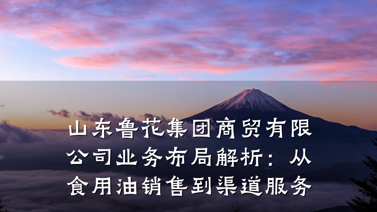 山东鲁花集团商贸有限公司业务布局解析:从食用油销售到渠道服务