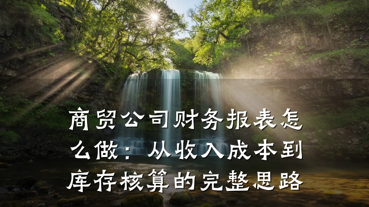 商贸公司财务报表怎么做:从收入成本到库存核算的完整思路
