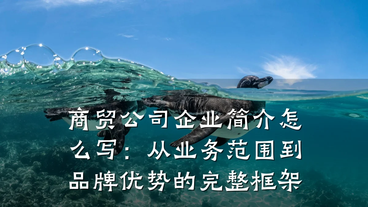 商贸公司企业简介怎么写：从业务范围到品牌优势的完整框架