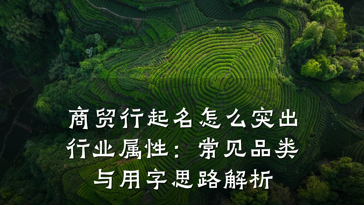 商贸行起名怎么突出行业属性:常见品类与用字思路解析