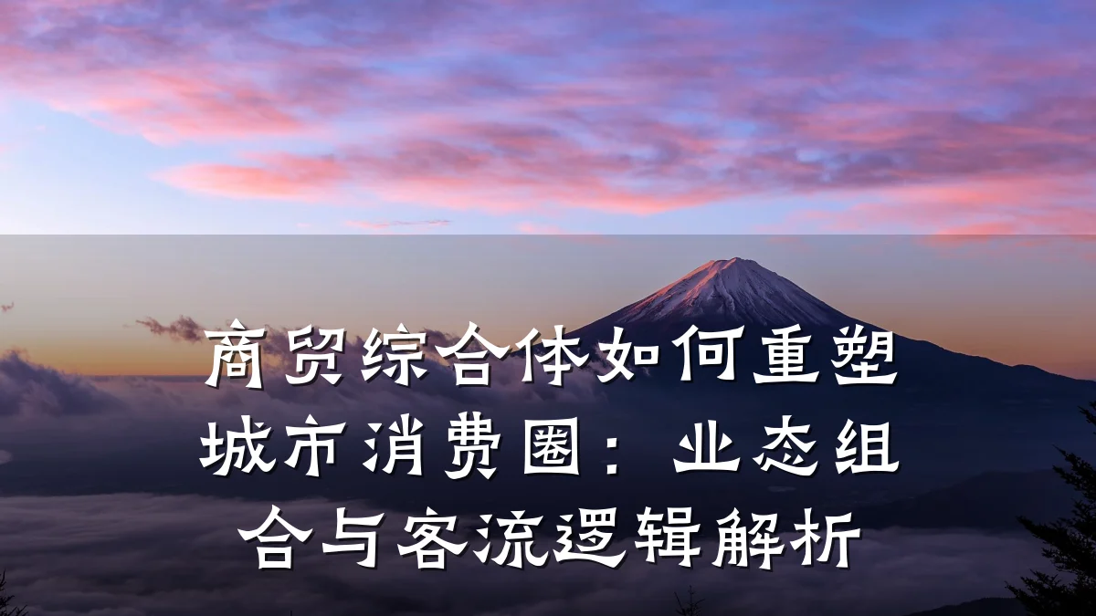 商贸综合体如何重塑城市消费圈：业态组合与客流逻辑解析