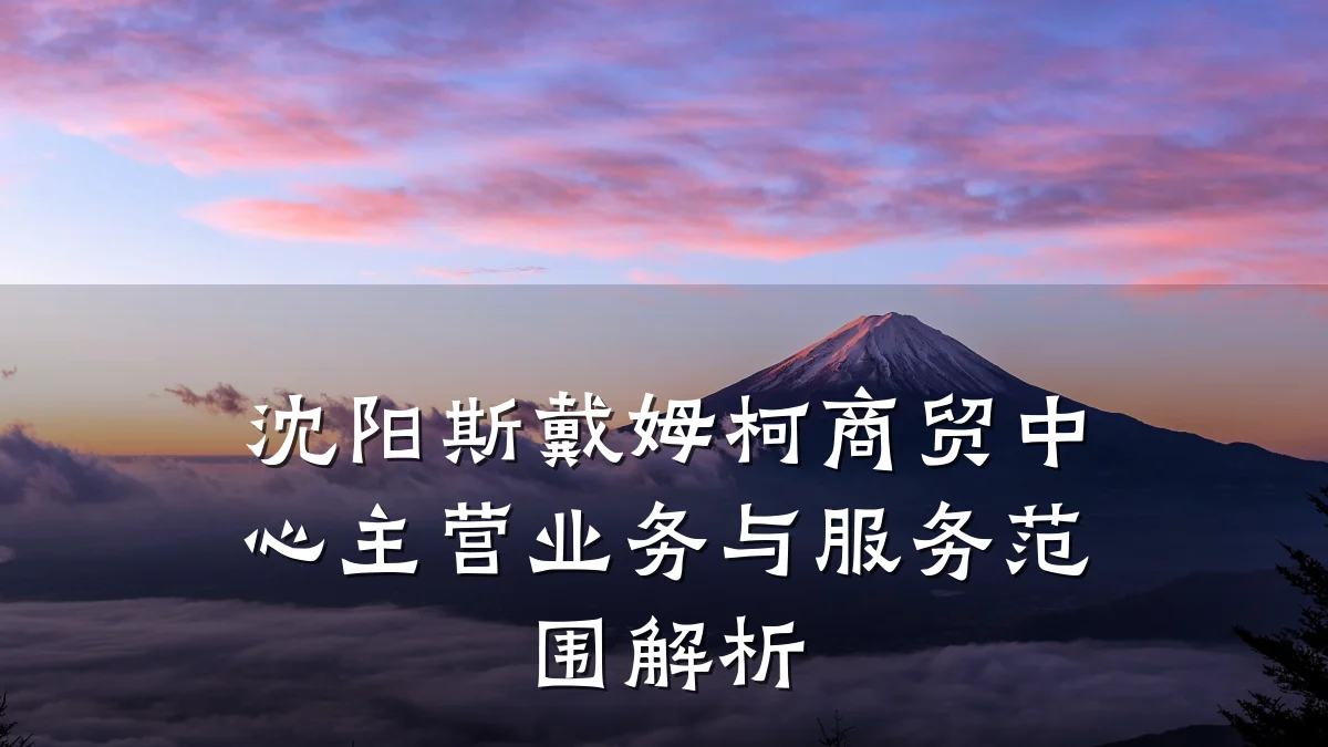 沈阳斯戴姆柯商贸中心主营业务与服务范围解析