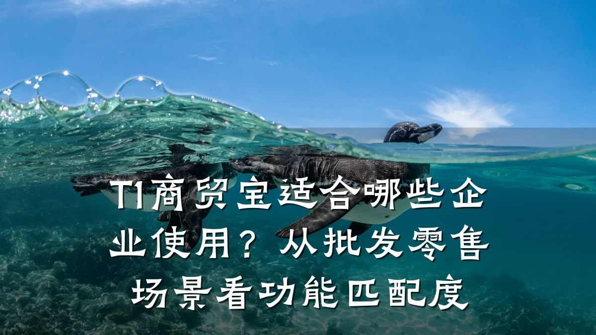 T1商贸宝适合哪些企业使用?从批发零售场景看功能匹配度