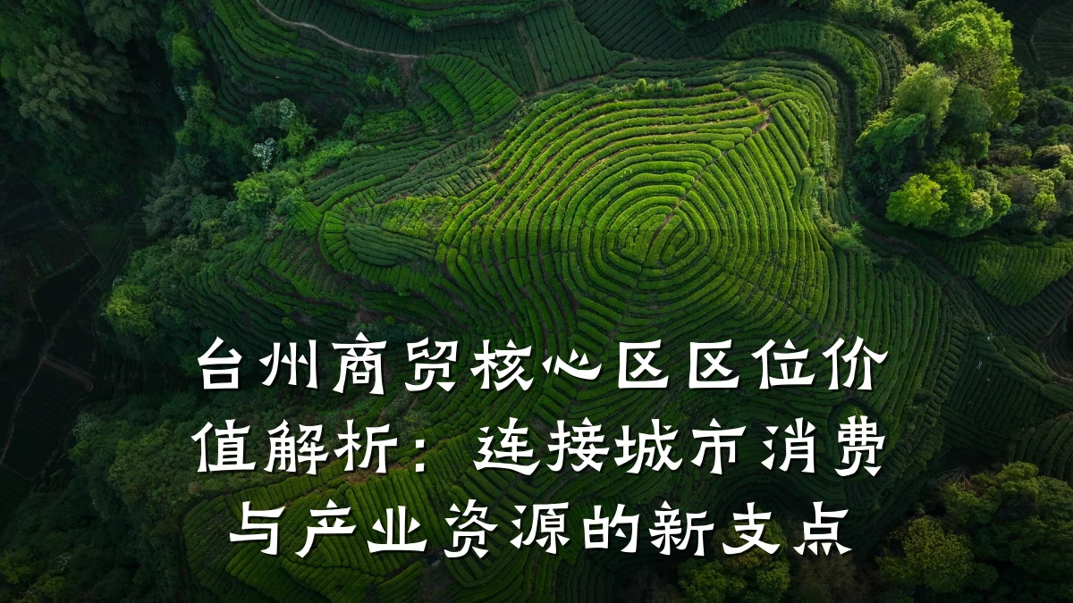 台州商贸核心区区位价值解析:连接城市消费与产业资源的新支点