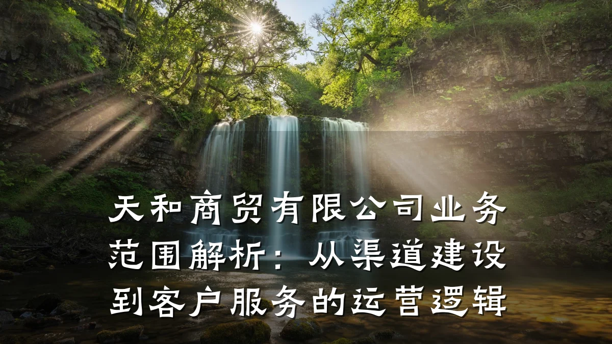 天和商贸有限公司业务范围解析:从渠道建设到客户服务的运营逻辑