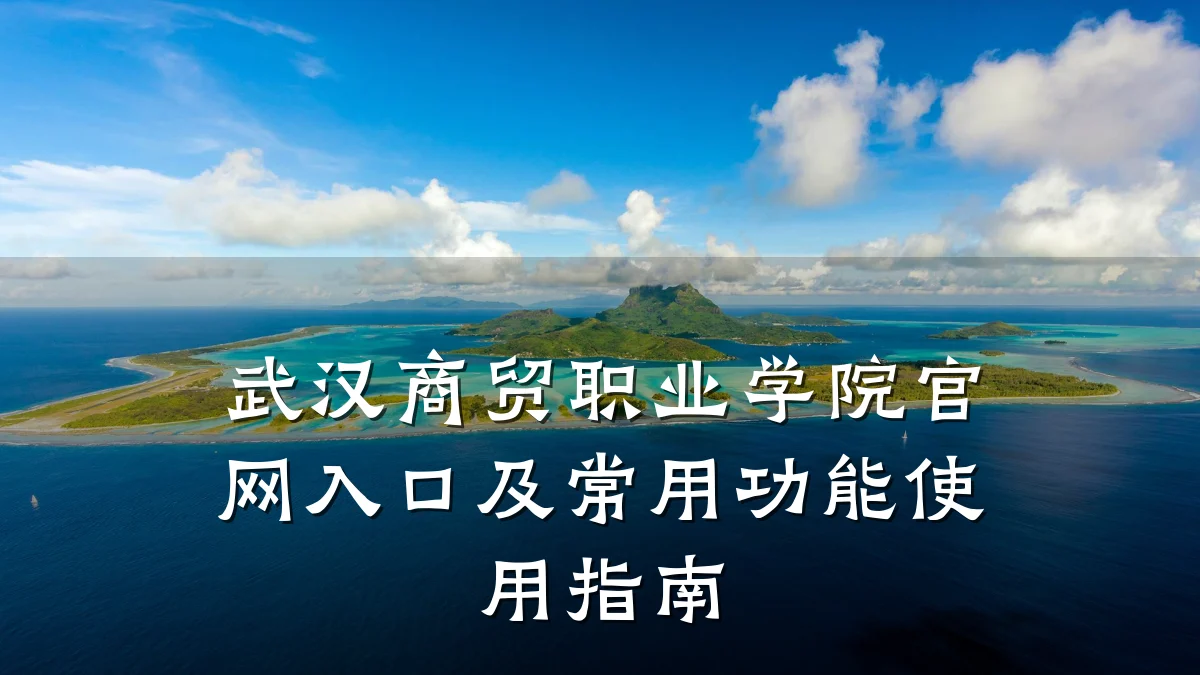 武汉商贸职业学院官网入口及常用功能使用指南