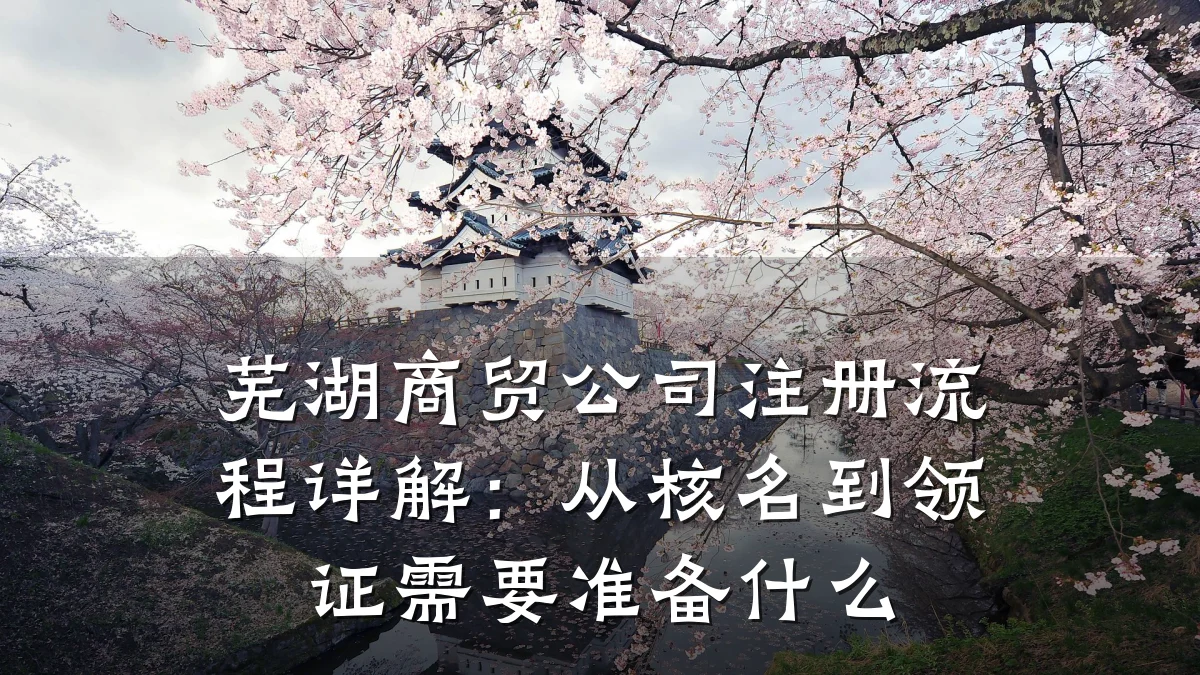 芜湖商贸公司注册流程详解:从核名到领证需要准备什么