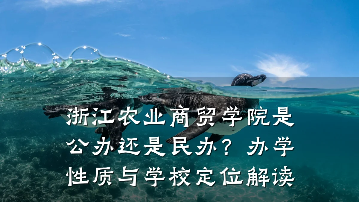浙江农业商贸学院是公办还是民办?办学性质与学校定位解读