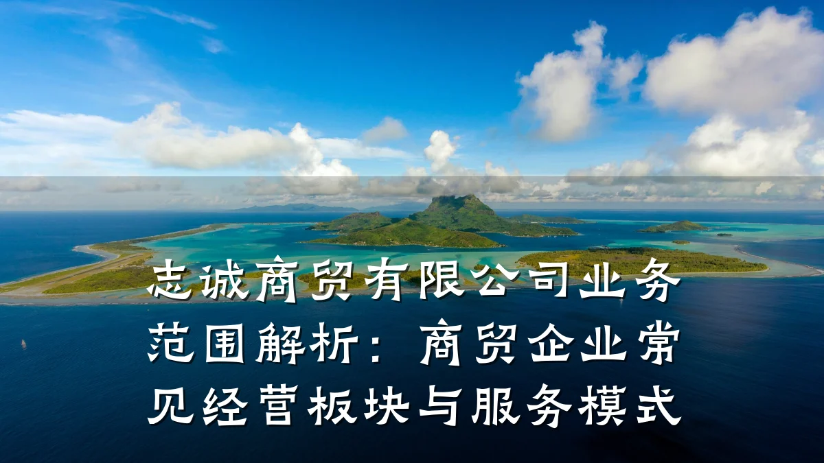 志诚商贸有限公司业务范围解析:商贸企业常见经营板块与服务模式
