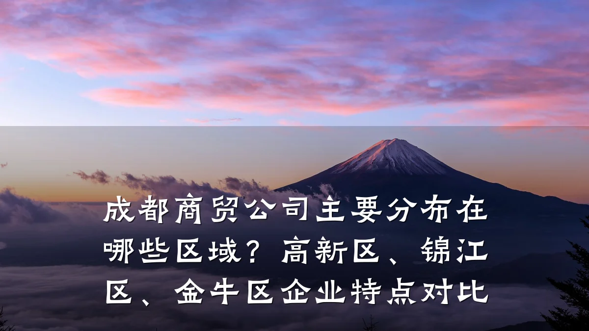 成都商贸公司主要分布在哪些区域？高新区、锦江区、金牛区企业特点对比