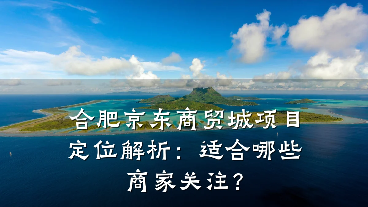 合肥京东商贸城项目定位解析：适合哪些商家关注？