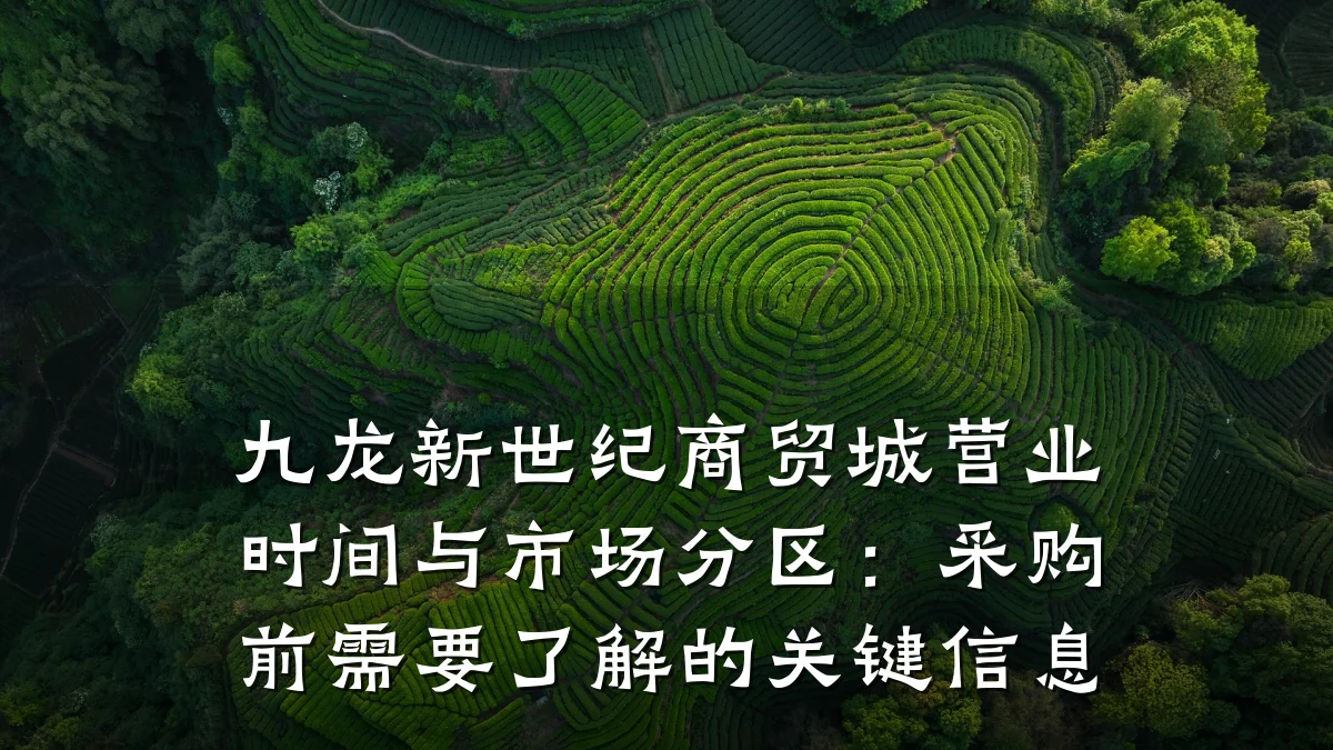 九龙新世纪商贸城营业时间与市场分区:采购前需要了解的关键信息