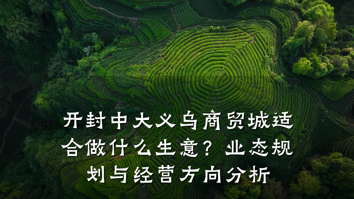 开封中大义乌商贸城适合做什么生意?业态规划与经营方向分析