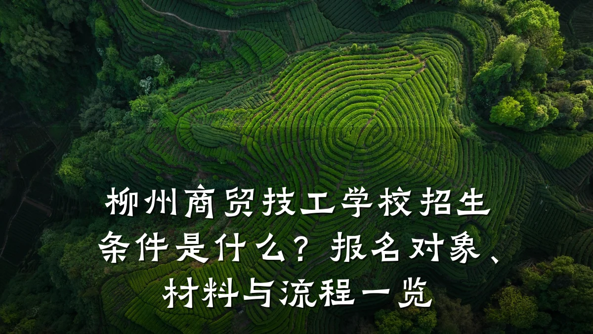 柳州商贸技工学校招生条件是什么?报名对象、材料与流程一览