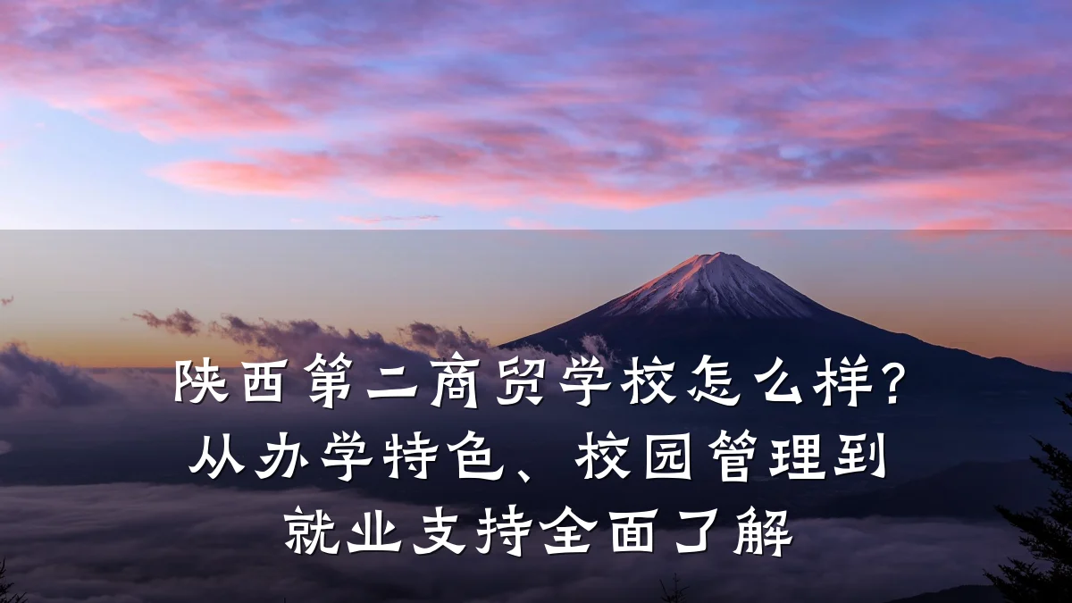 陕西第二商贸学校怎么样？从办学特色、校园管理到就业支持全面了解
