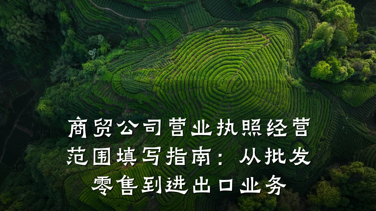商贸公司营业执照经营范围填写指南：从批发零售到进出口业务