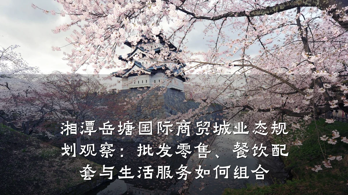 湘潭岳塘国际商贸城业态规划观察:批发零售、餐饮配套与生活服务如何组合