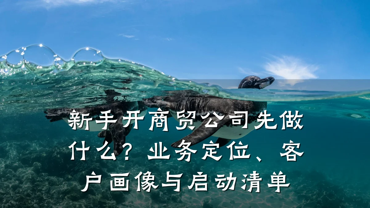 新手开商贸公司先做什么?业务定位、客户画像与启动清单