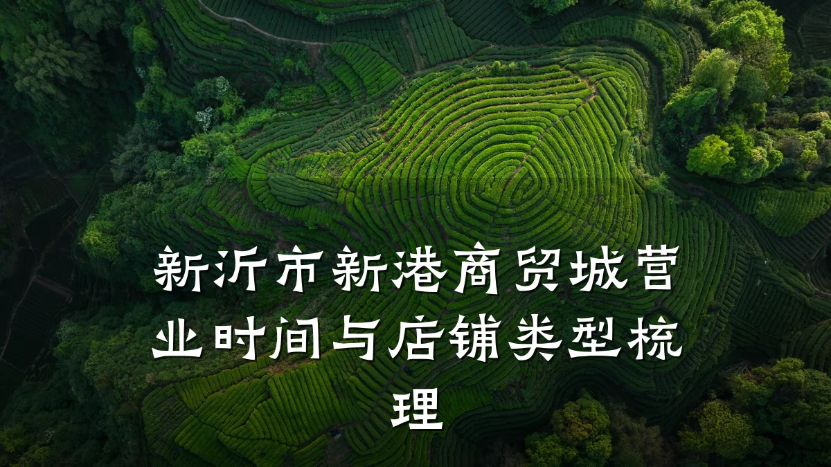 新沂市新港商贸城营业时间与店铺类型梳理
