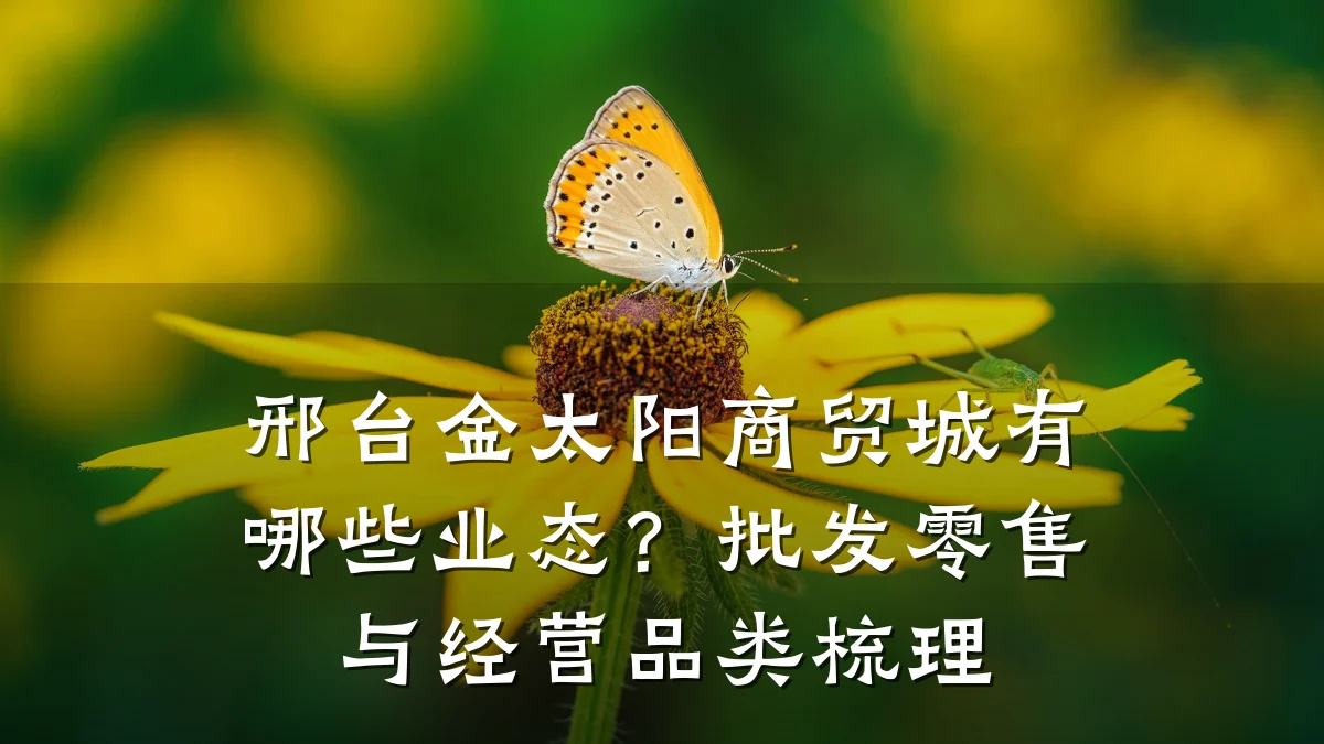 邢台金太阳商贸城有哪些业态?批发零售与经营品类梳理
