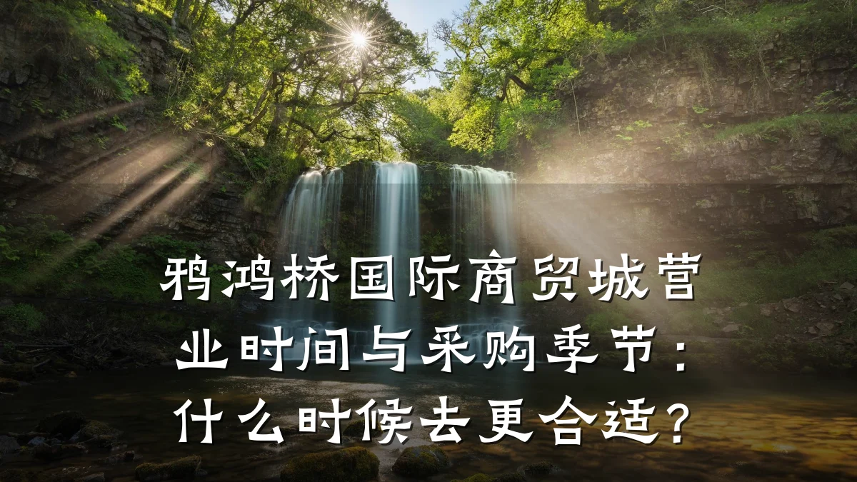 鸦鸿桥国际商贸城营业时间与采购季节:什么时候去更合适?