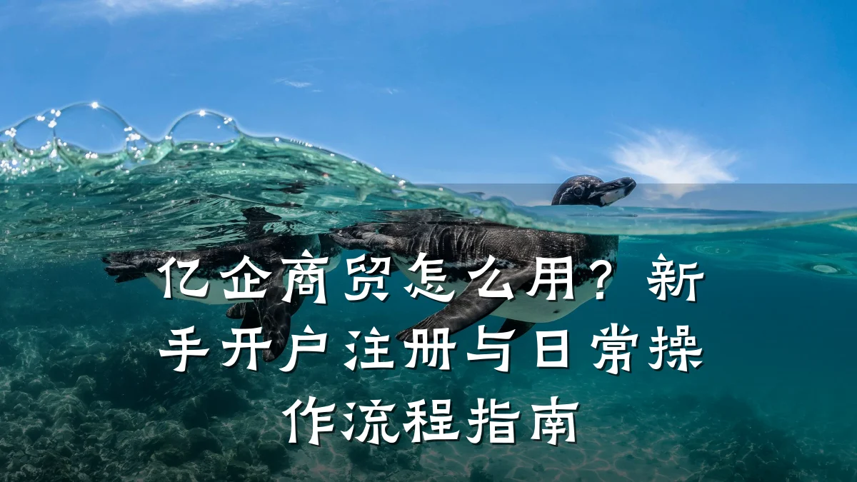 亿企商贸怎么用？新手开户注册与日常操作流程指南