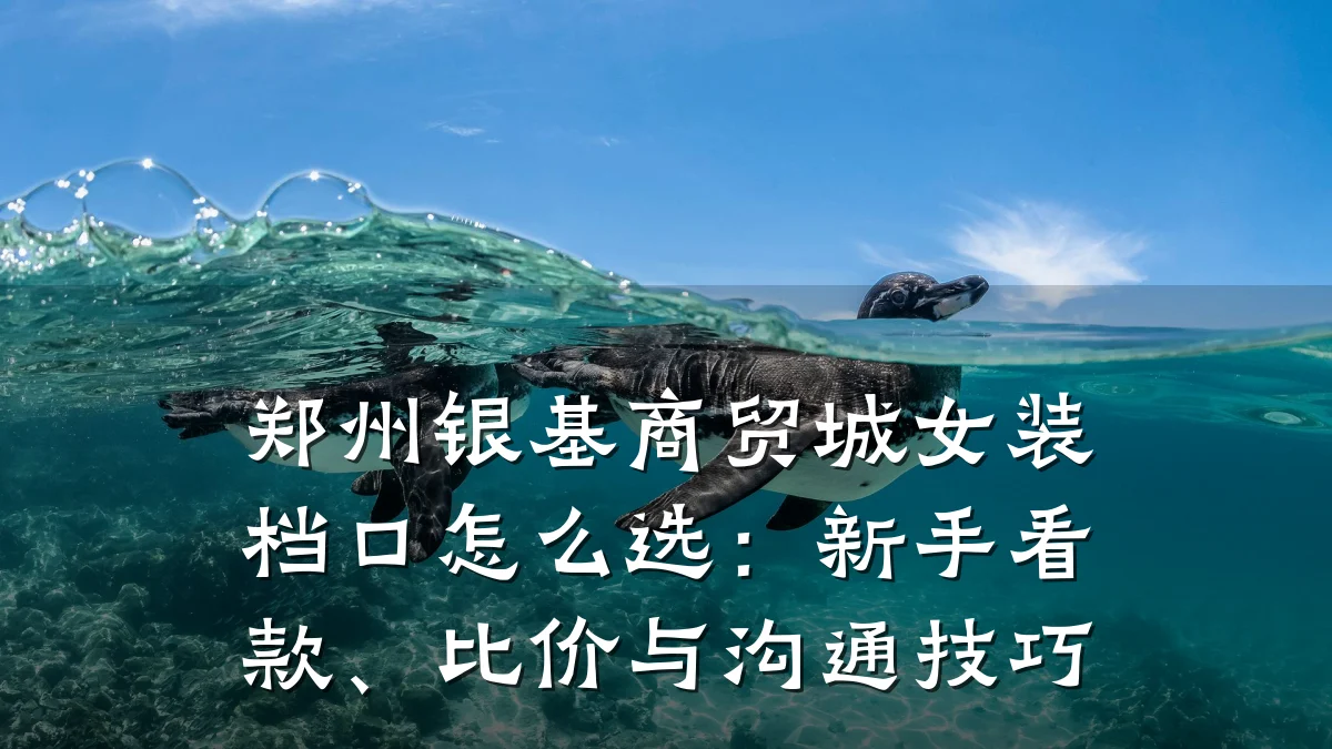 郑州银基商贸城女装档口怎么选:新手看款、比价与沟通技巧