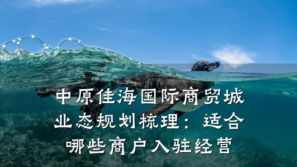 中原佳海国际商贸城业态规划梳理:适合哪些商户入驻经营