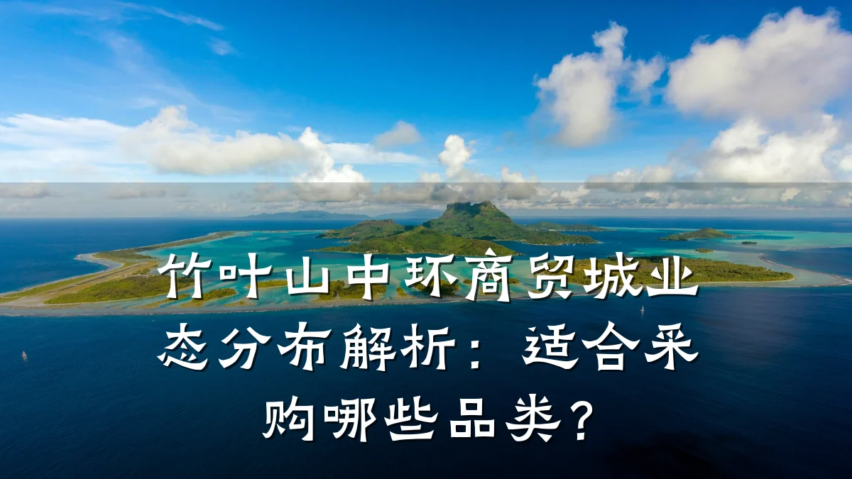 竹叶山中环商贸城业态分布解析：适合采购哪些品类？