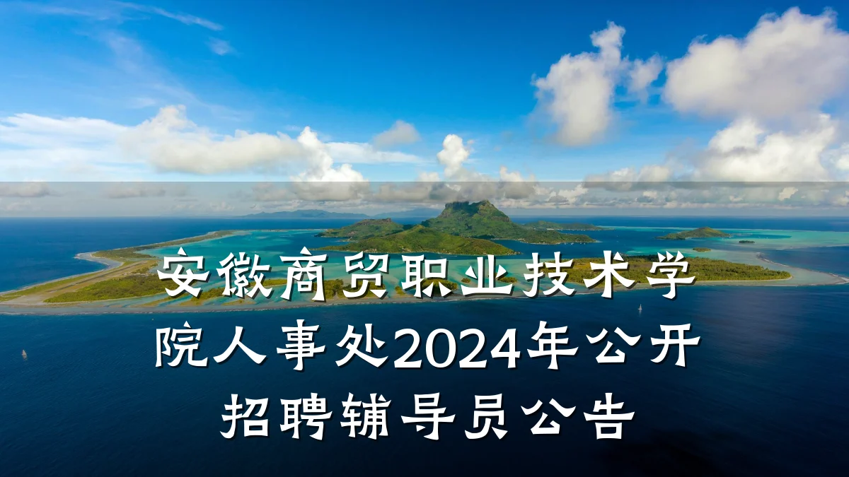 安徽商贸职业技术学院人事处2024年公开招聘辅导员公告