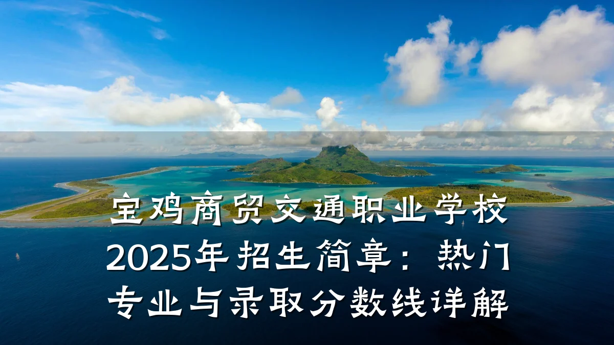 宝鸡商贸交通职业学校2025年招生简章:热门专业与录取分数线详解