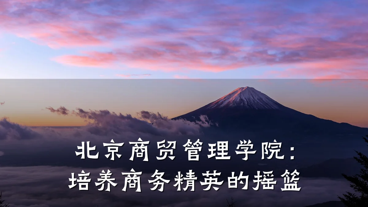 北京商贸管理学院:培养商务精英的摇篮